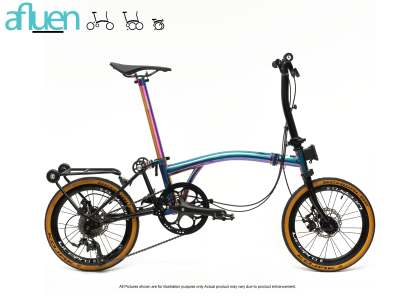 Bicicleta plegable Avro Foldie – 16 pulgadas, 9 velocidades, freno de disco