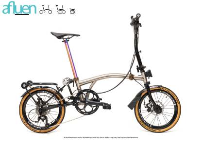 Bicicleta plegable Avro Foldie – 16 pulgadas, 9 velocidades, freno de disco
