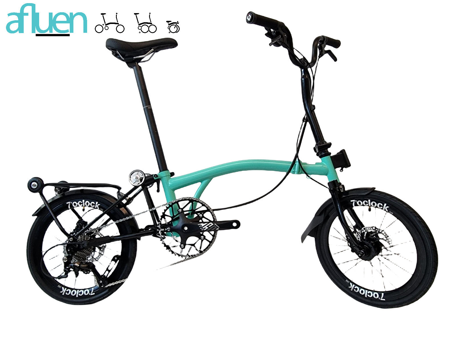 Bicicleta plegable Avro Foldie – 16 pulgadas, 9 velocidades, freno de disco