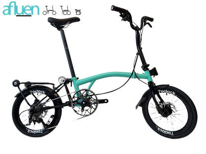 Bicicleta plegable Avro Foldie – 16 pulgadas, 9 velocidades, freno de disco