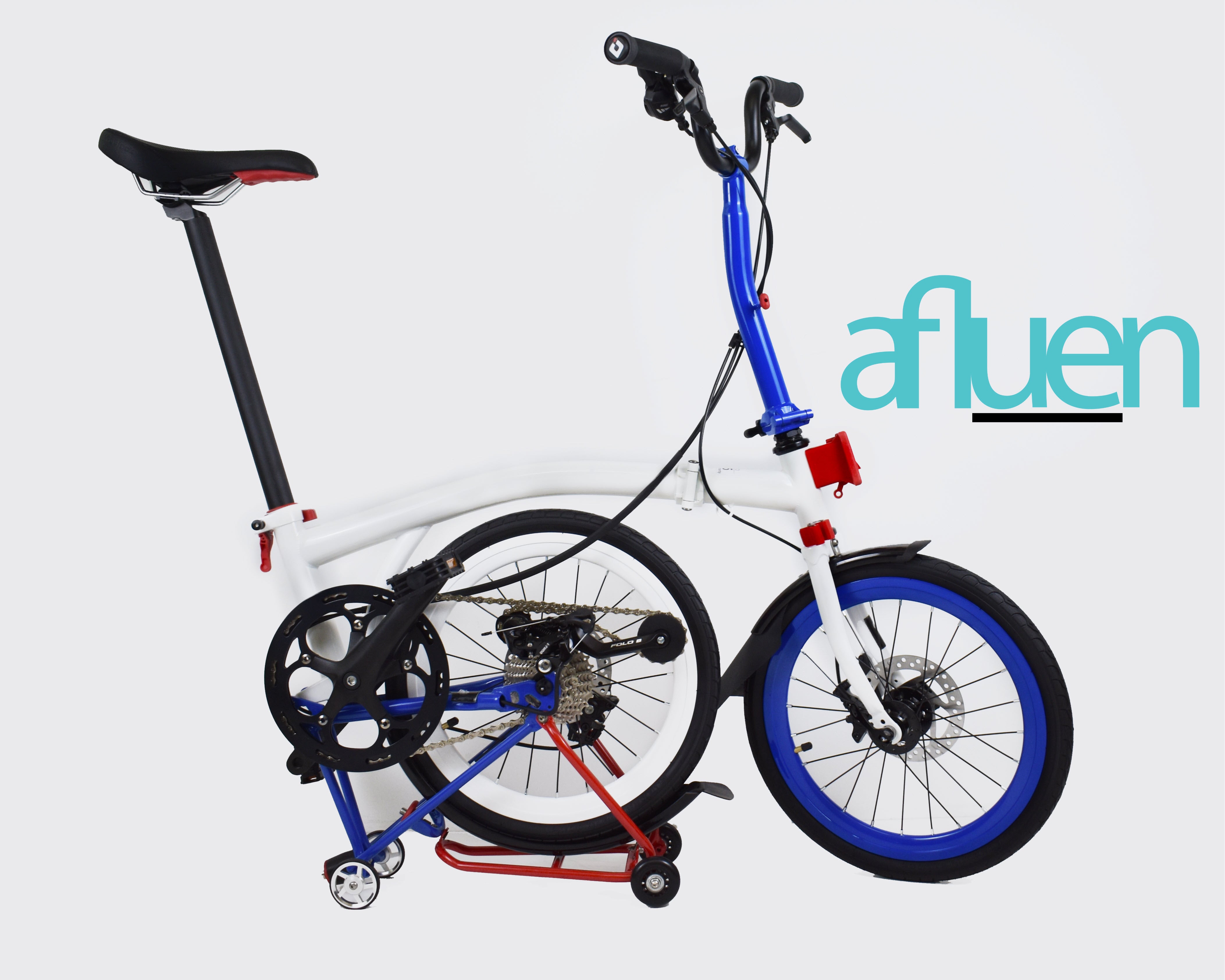 Bicicleta plegable Avro Foldie – 16 pulgadas, 9 velocidades, freno de disco