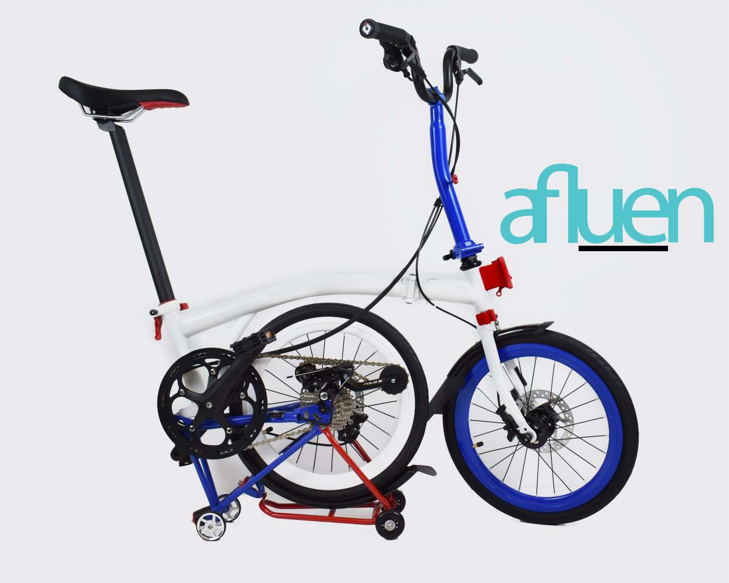 Bicicleta plegable Avro Foldie – 16 pulgadas, 9 velocidades, freno de disco