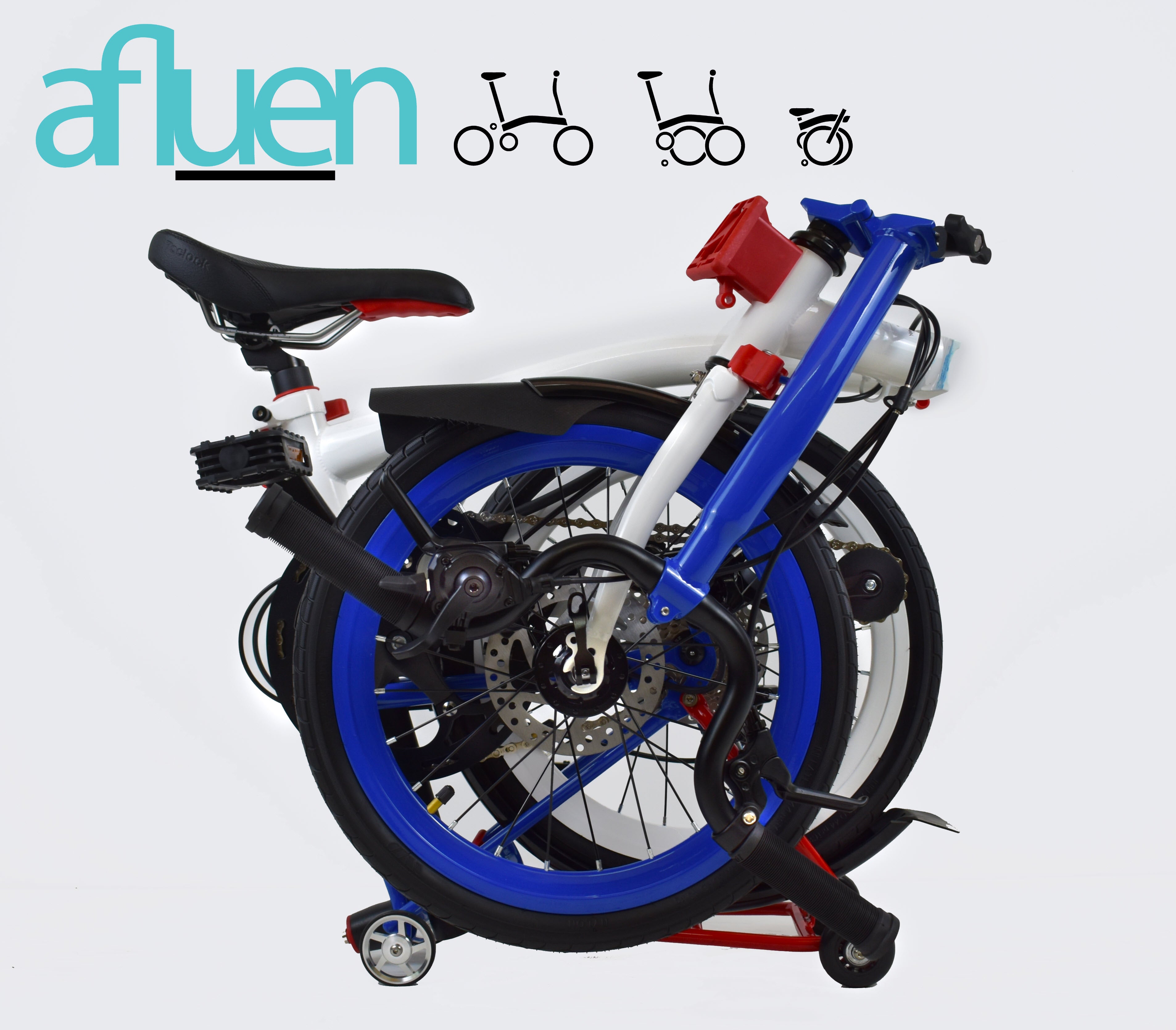 Bicicleta plegable Avro Foldie – 16 pulgadas, 9 velocidades, freno de disco