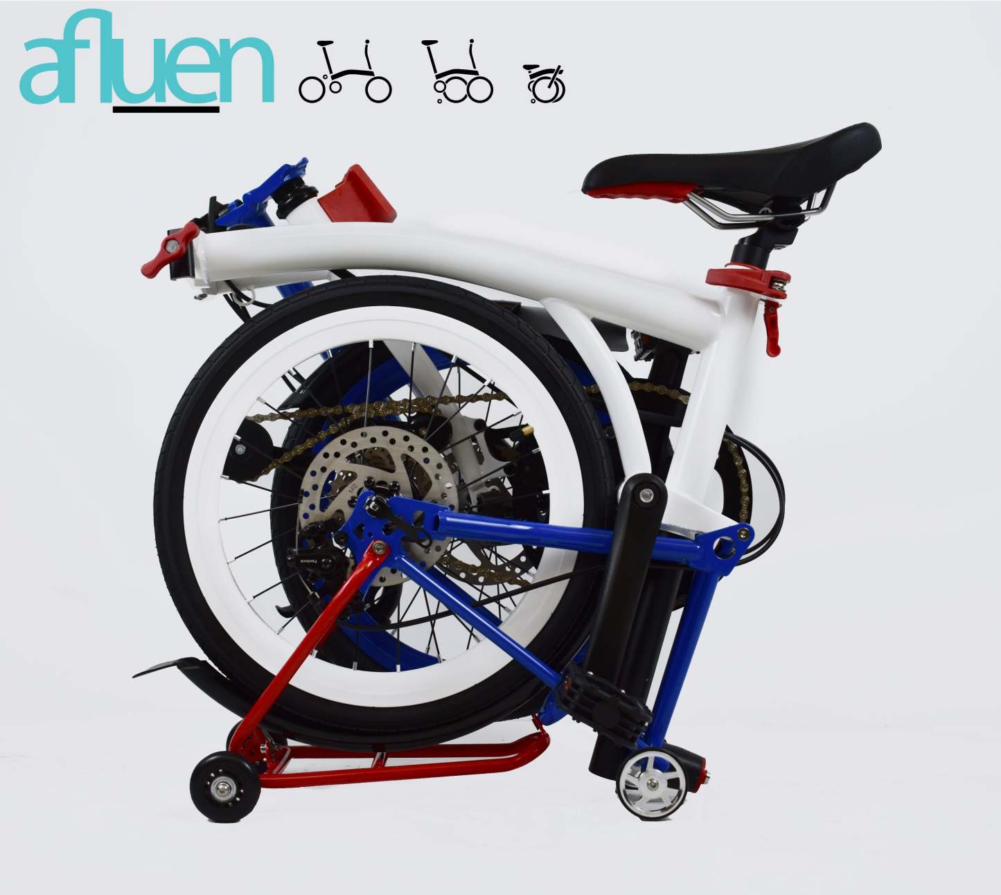 Bicicleta plegable Avro Foldie – 16 pulgadas, 9 velocidades, freno de disco