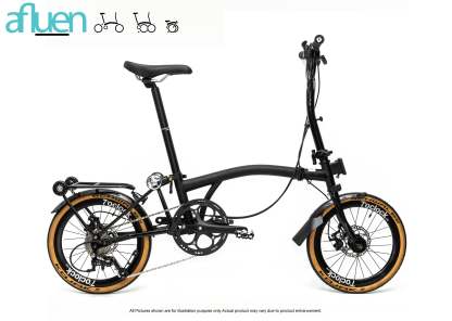 Bicicleta plegable Avro Foldie – 16 pulgadas, 9 velocidades, freno de disco