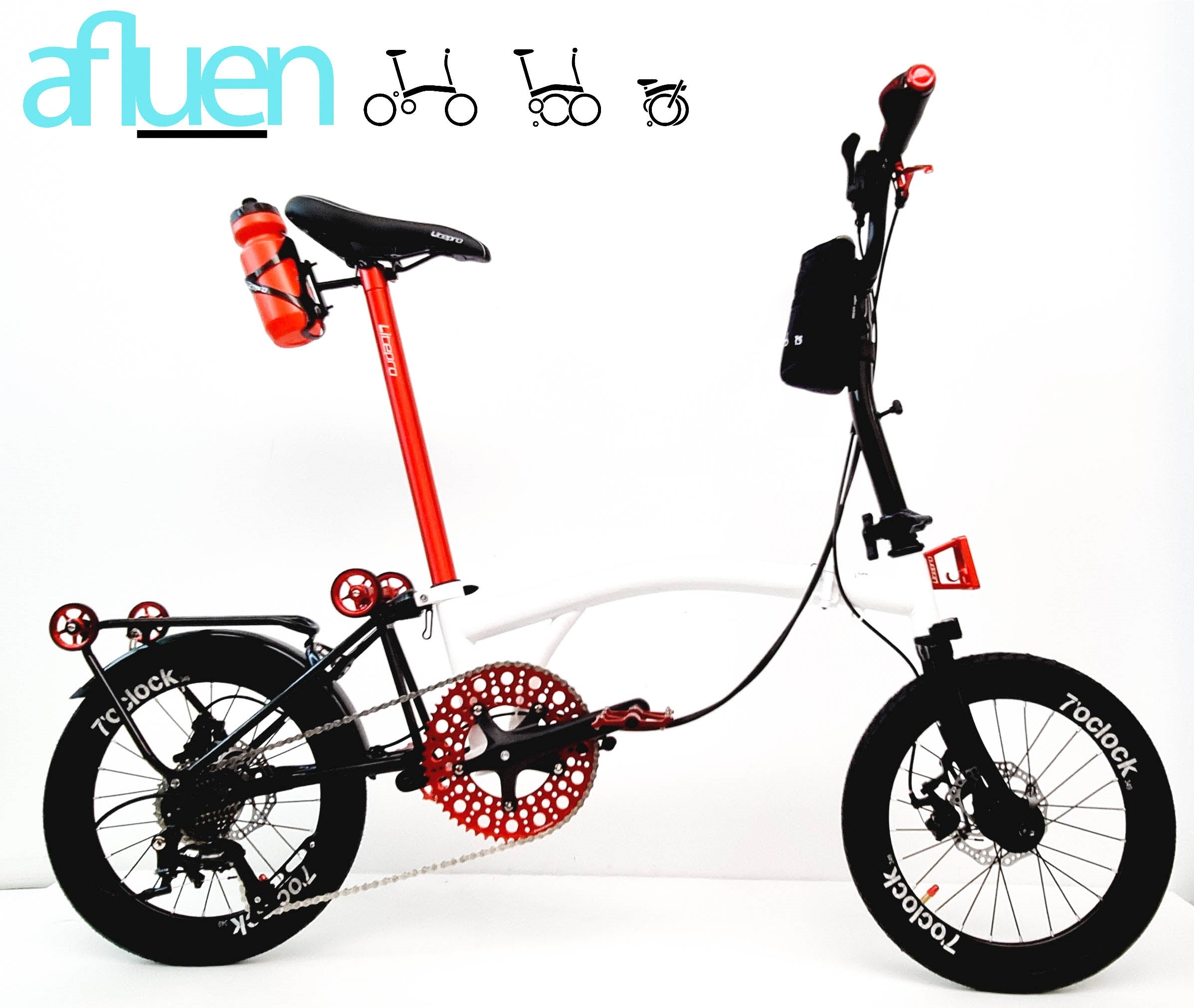 Bicicleta plegable Avro Foldie – 16 pulgadas, 9 velocidades, freno de disco