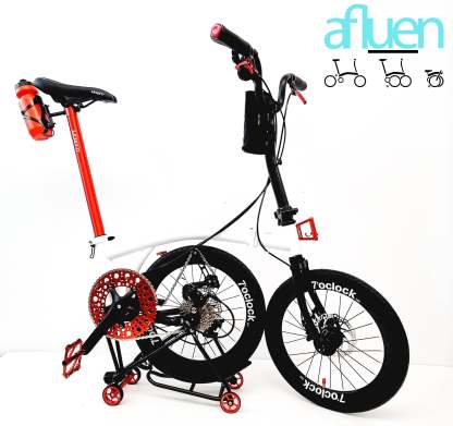 Bicicleta plegable Avro Foldie – 16 pulgadas, 9 velocidades, freno de disco