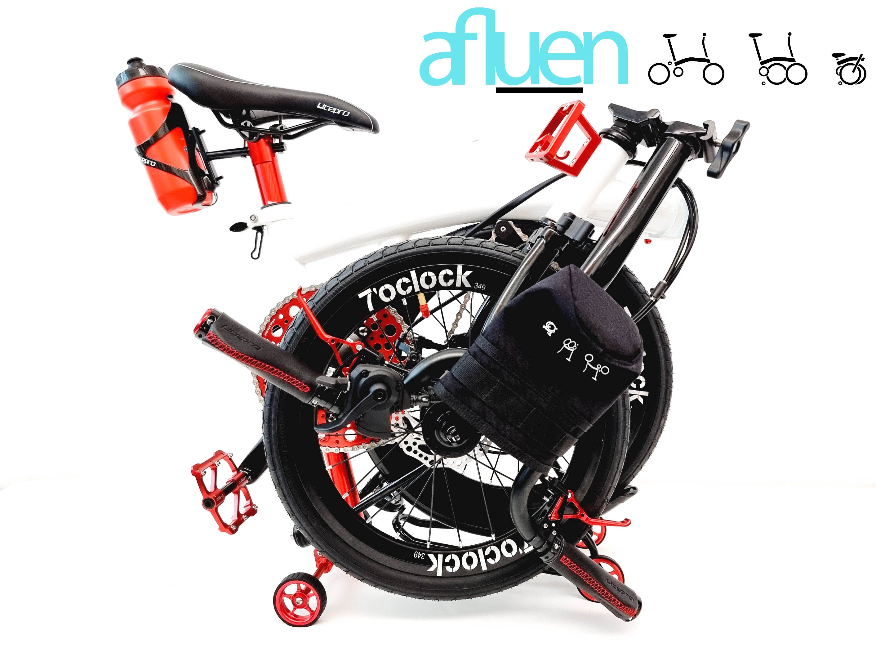 Bicicleta plegable Avro Foldie – 16 pulgadas, 9 velocidades, freno de disco