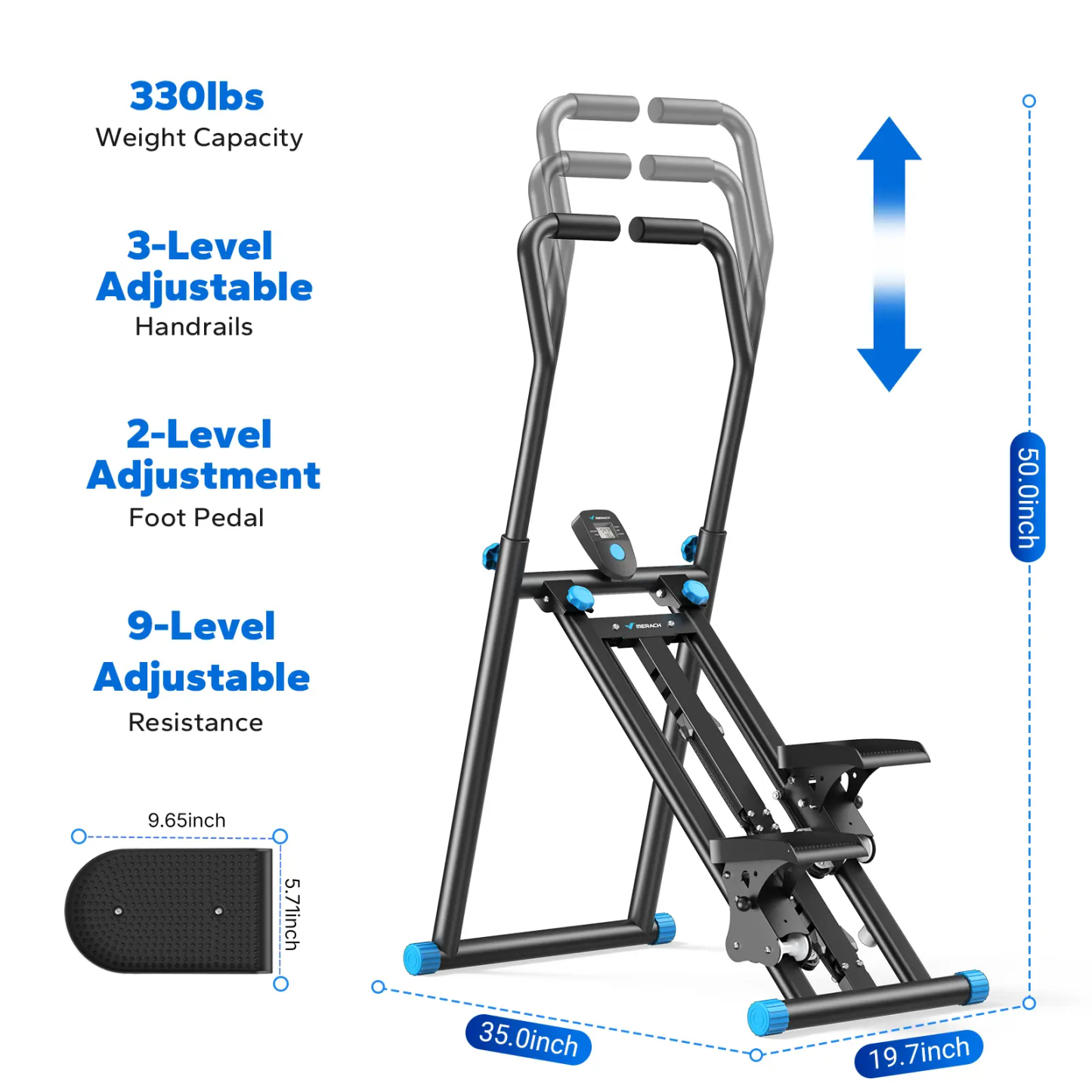 Stepper con manillar: entrenamiento de cuerpo completo