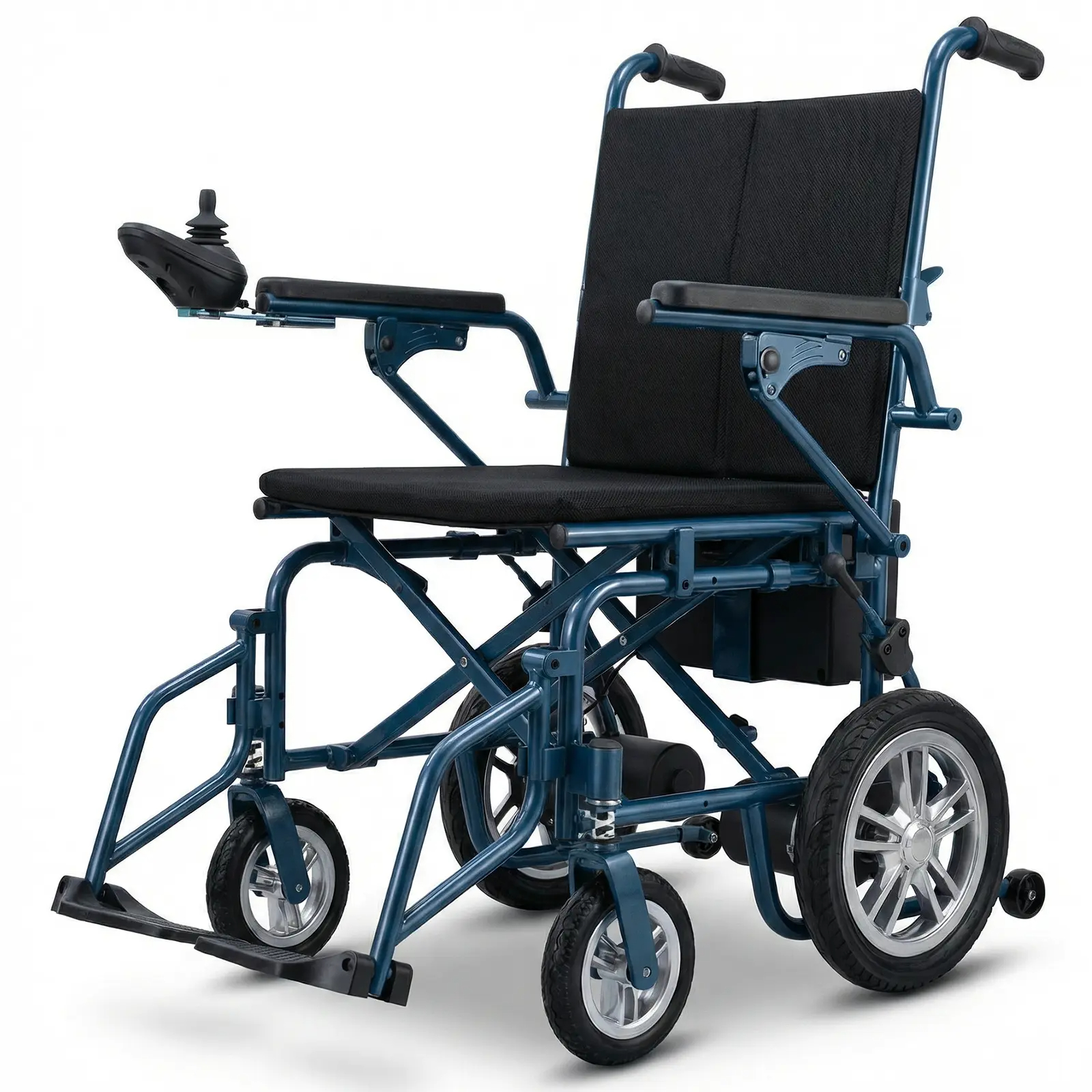 Sillas de ruedas eléctricas para adultos, plegables, con motor dual de 360 ​​W y autonomía de 24 km, velocidad máxima de 6,4 km/h y capacidad de carga de 128 kg.