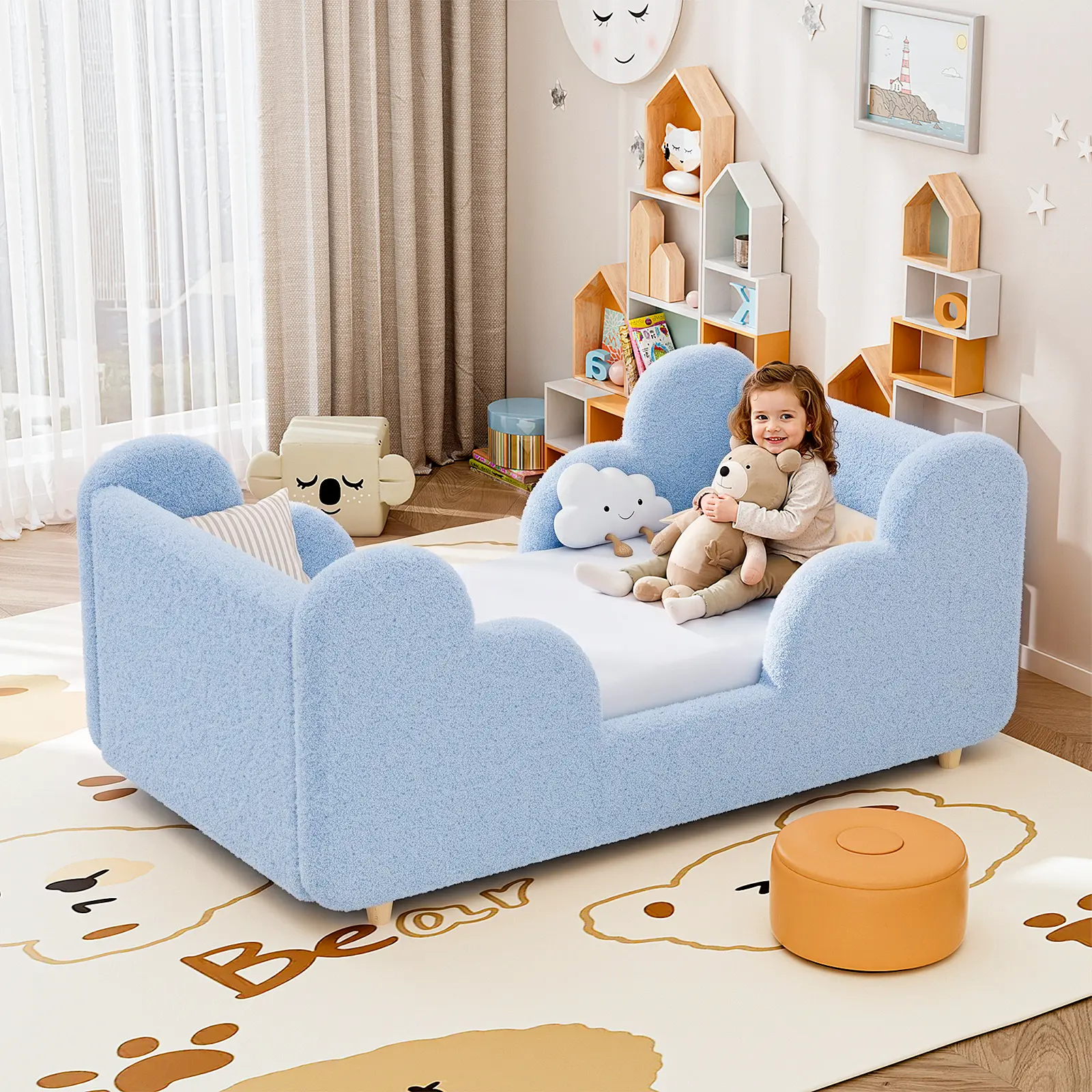 Estructura de cama para niños pequeños Lilypelle con barrera de seguridad adicional