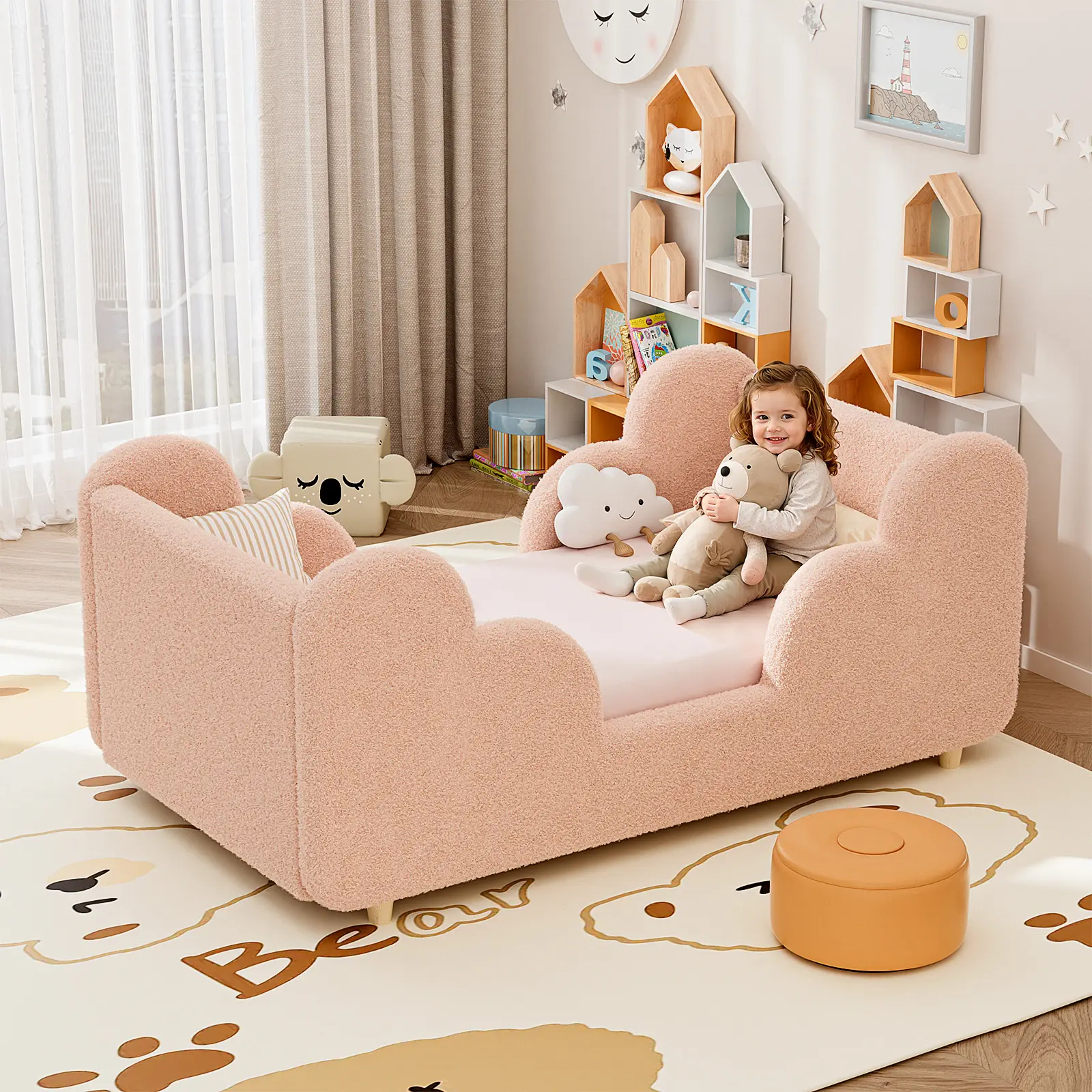 Estructura de cama para niños pequeños Lilypelle con barrera de seguridad adicional