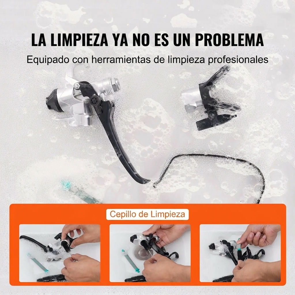⭐⭐Pulverizador vertical sin aire – 3000 PSI / 750 W, apto para pintar paredes interiores y exteriores, muebles y vallas | Pulverizador de mano con manguera(Garantía de 3 años)