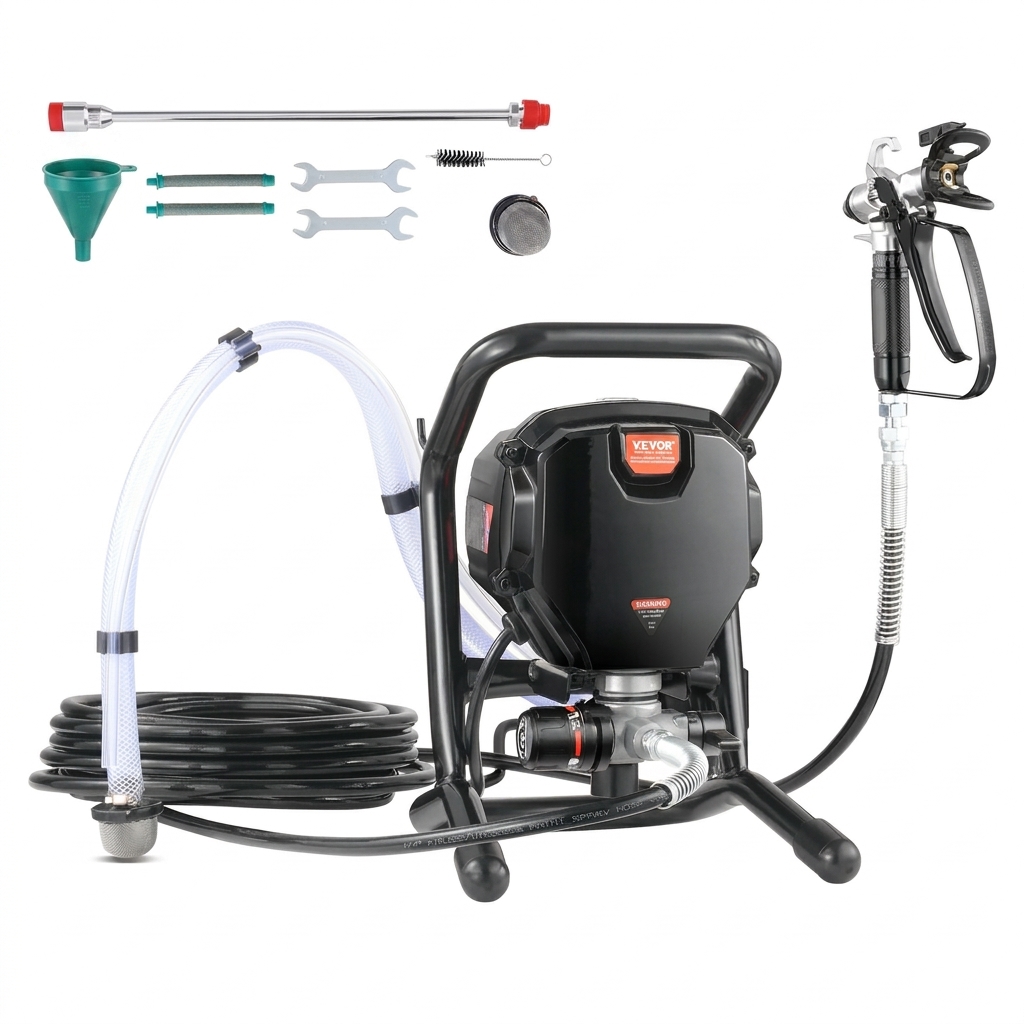 ⭐⭐Pulverizador vertical sin aire – 3000 PSI / 750 W, apto para pintar paredes interiores y exteriores, muebles y vallas | Pulverizador de mano con manguera(Garantía de 3 años)