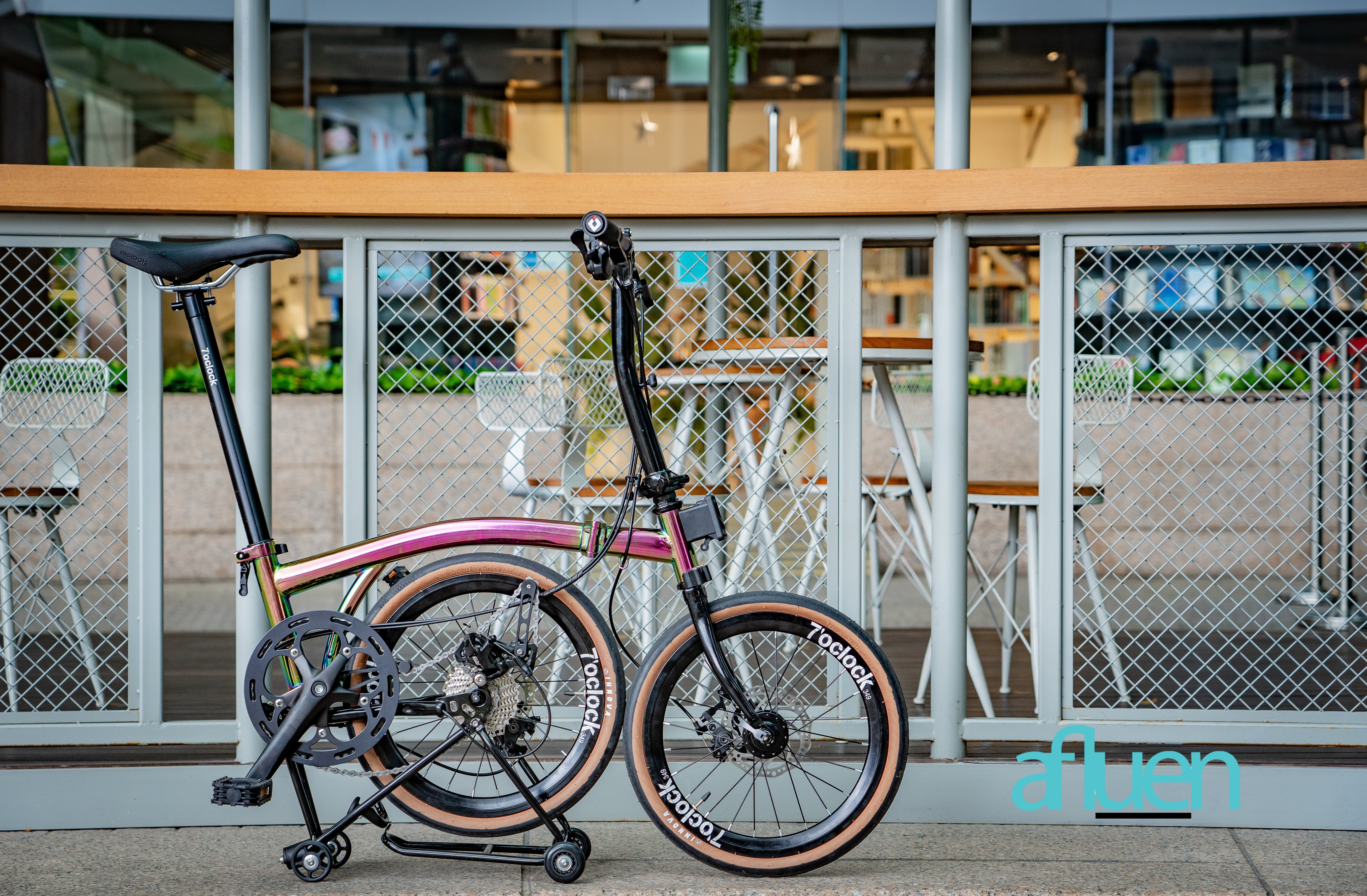 Bicicleta plegable Avro Foldie – 16 pulgadas, 9 velocidades, freno de disco