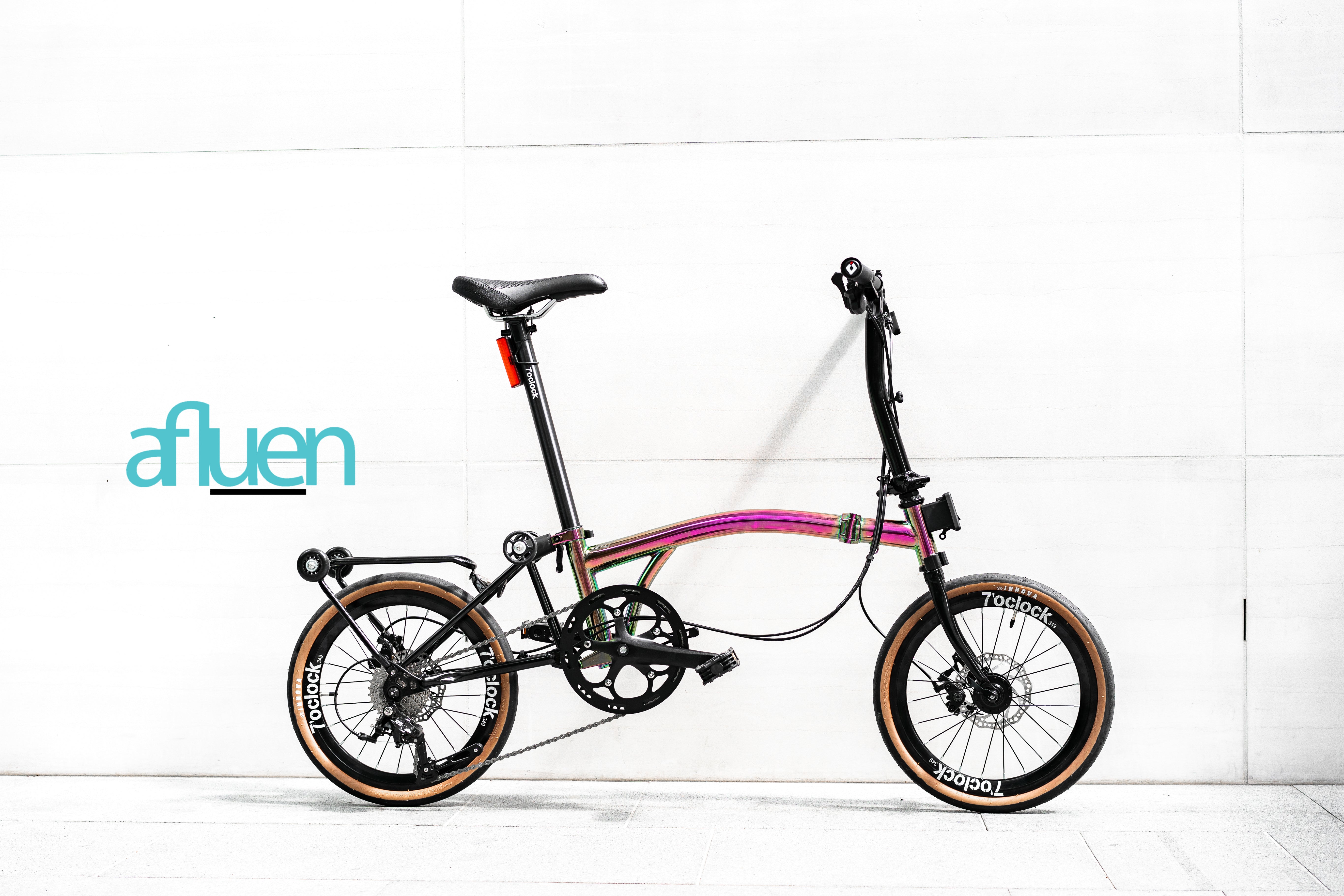 Bicicleta plegable Avro Foldie – 16 pulgadas, 9 velocidades, freno de disco