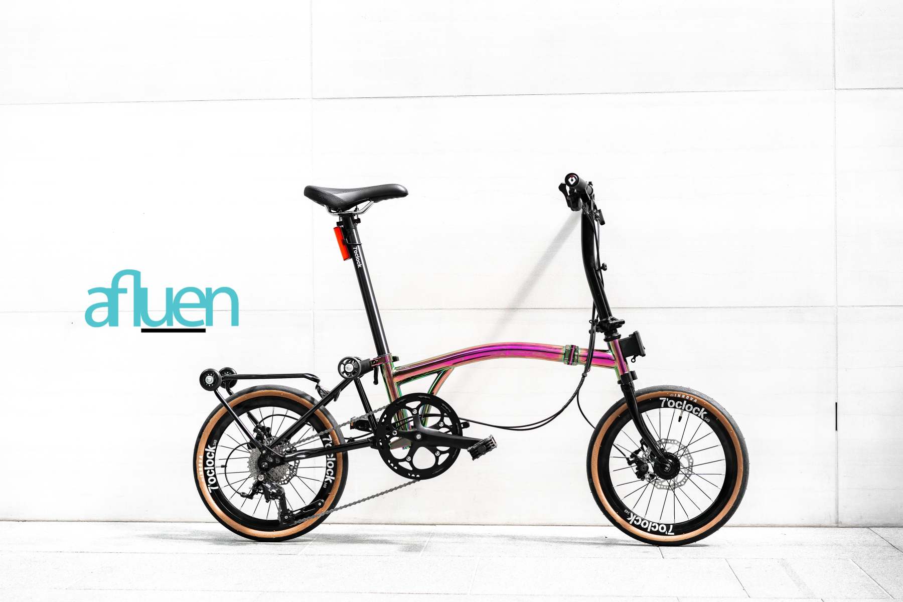Bicicleta plegable Avro Foldie – 16 pulgadas, 9 velocidades, freno de disco