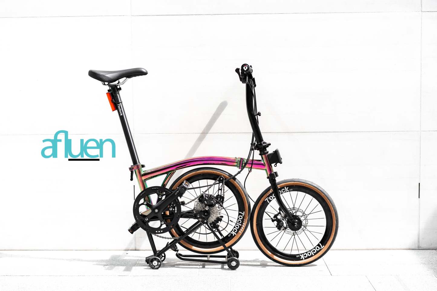Bicicleta plegable Avro Foldie – 16 pulgadas, 9 velocidades, freno de disco