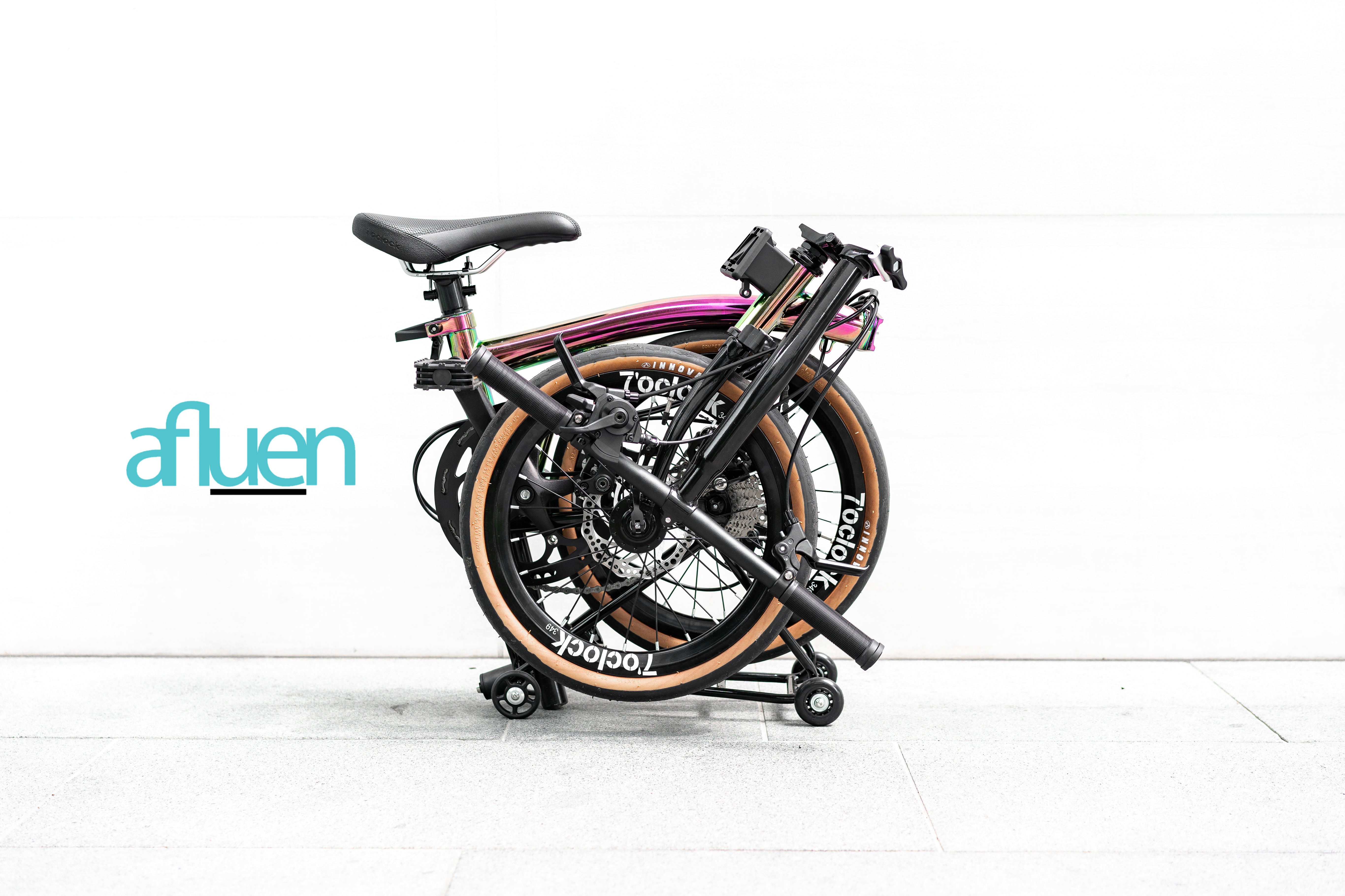 Bicicleta plegable Avro Foldie – 16 pulgadas, 9 velocidades, freno de disco