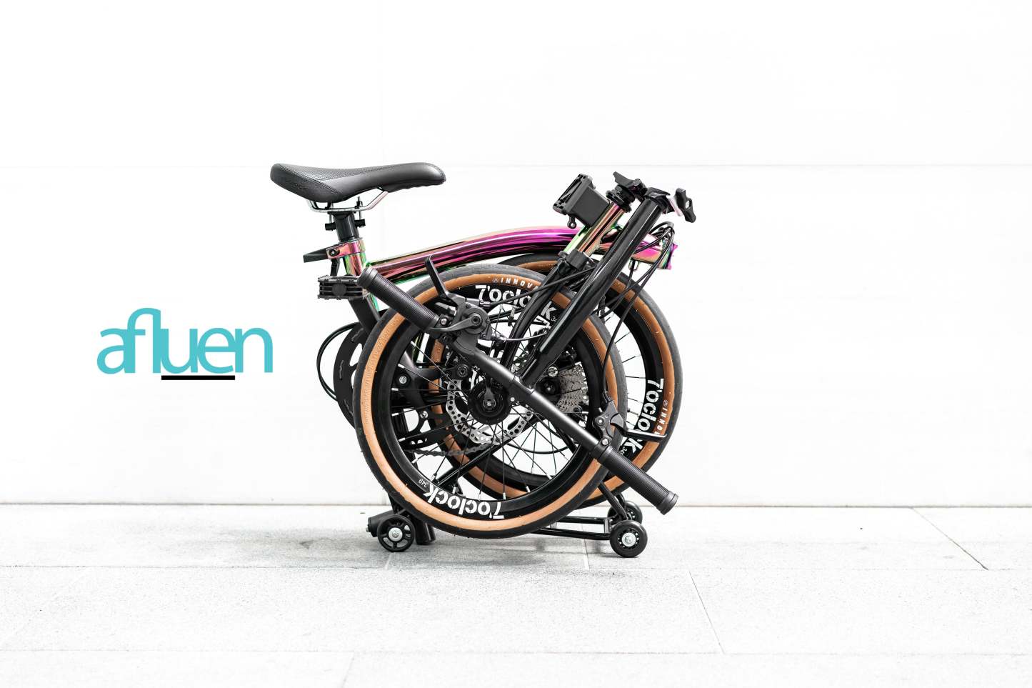 Bicicleta plegable Avro Foldie – 16 pulgadas, 9 velocidades, freno de disco