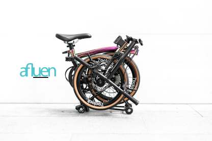 Bicicleta plegable Avro Foldie – 16 pulgadas, 9 velocidades, freno de disco
