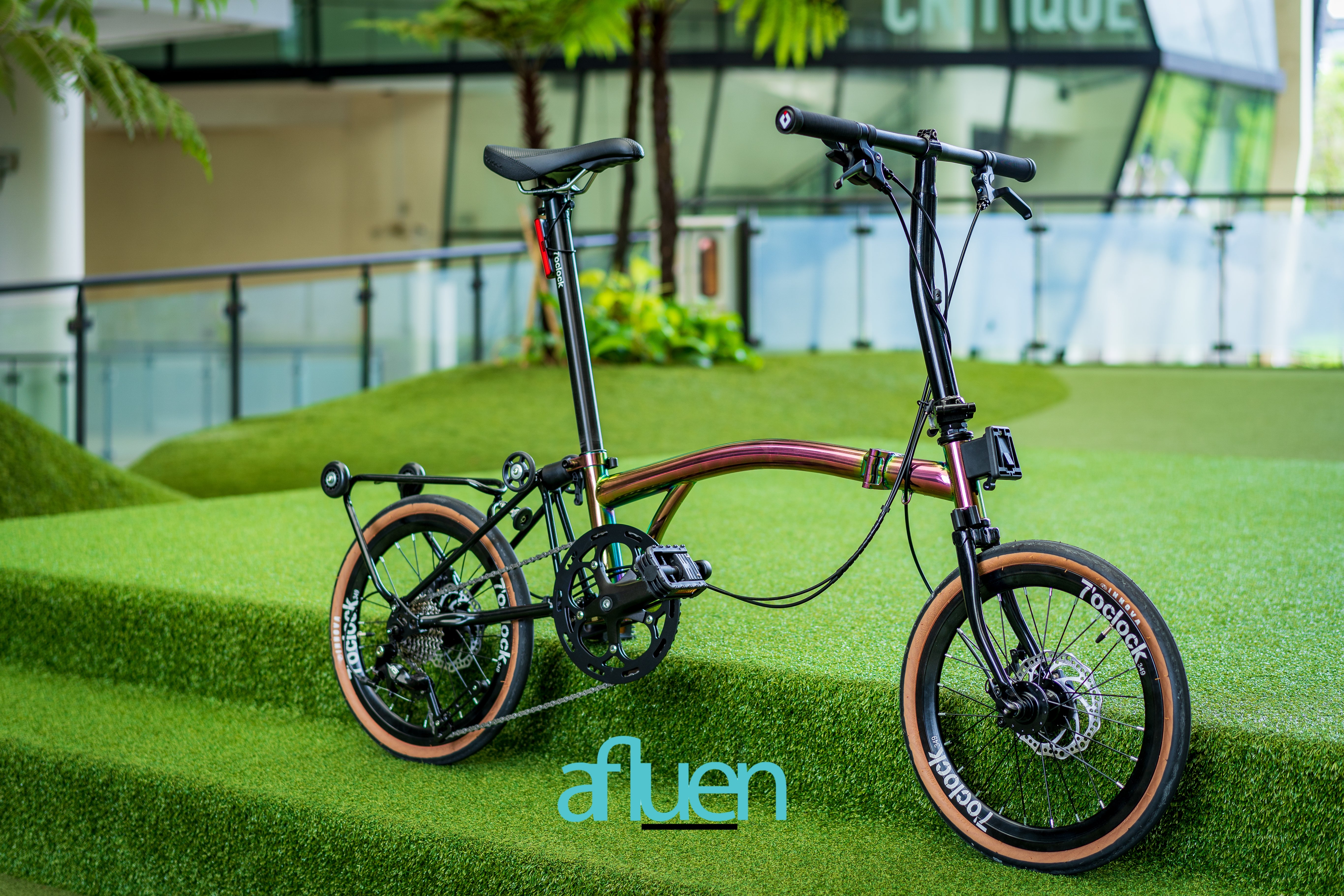 Bicicleta plegable Avro Foldie – 16 pulgadas, 9 velocidades, freno de disco