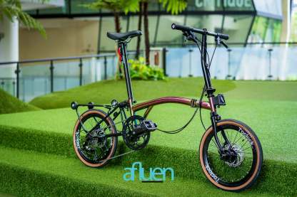 Bicicleta plegable Avro Foldie – 16 pulgadas, 9 velocidades, freno de disco