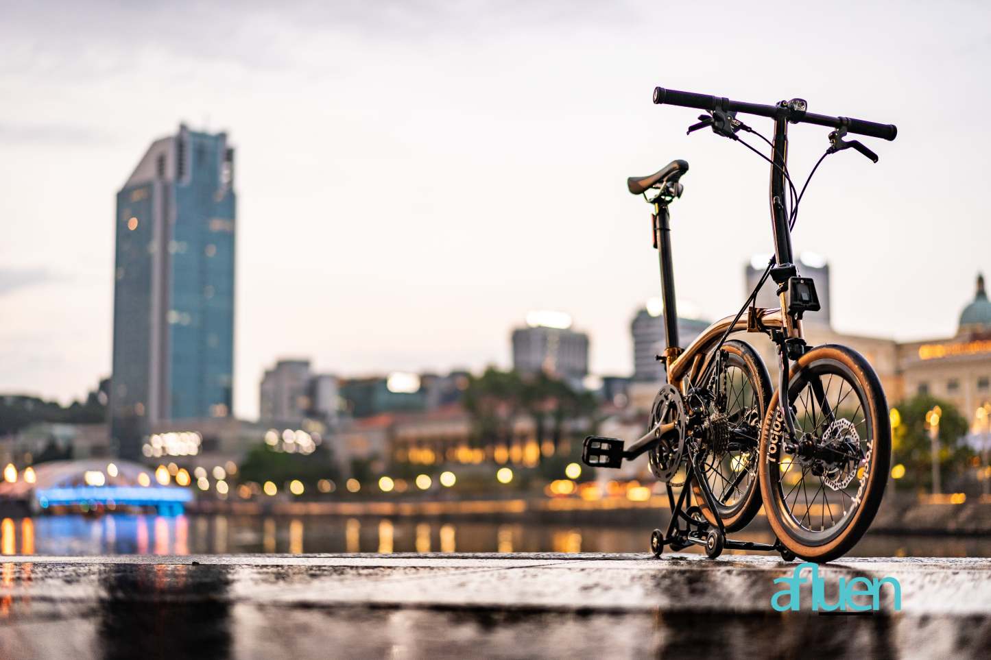 Bicicleta plegable Avro Foldie – 16 pulgadas, 9 velocidades, freno de disco