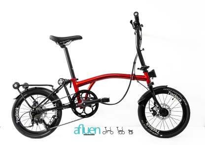 Bicicleta plegable Avro Foldie – 16 pulgadas, 9 velocidades, freno de disco