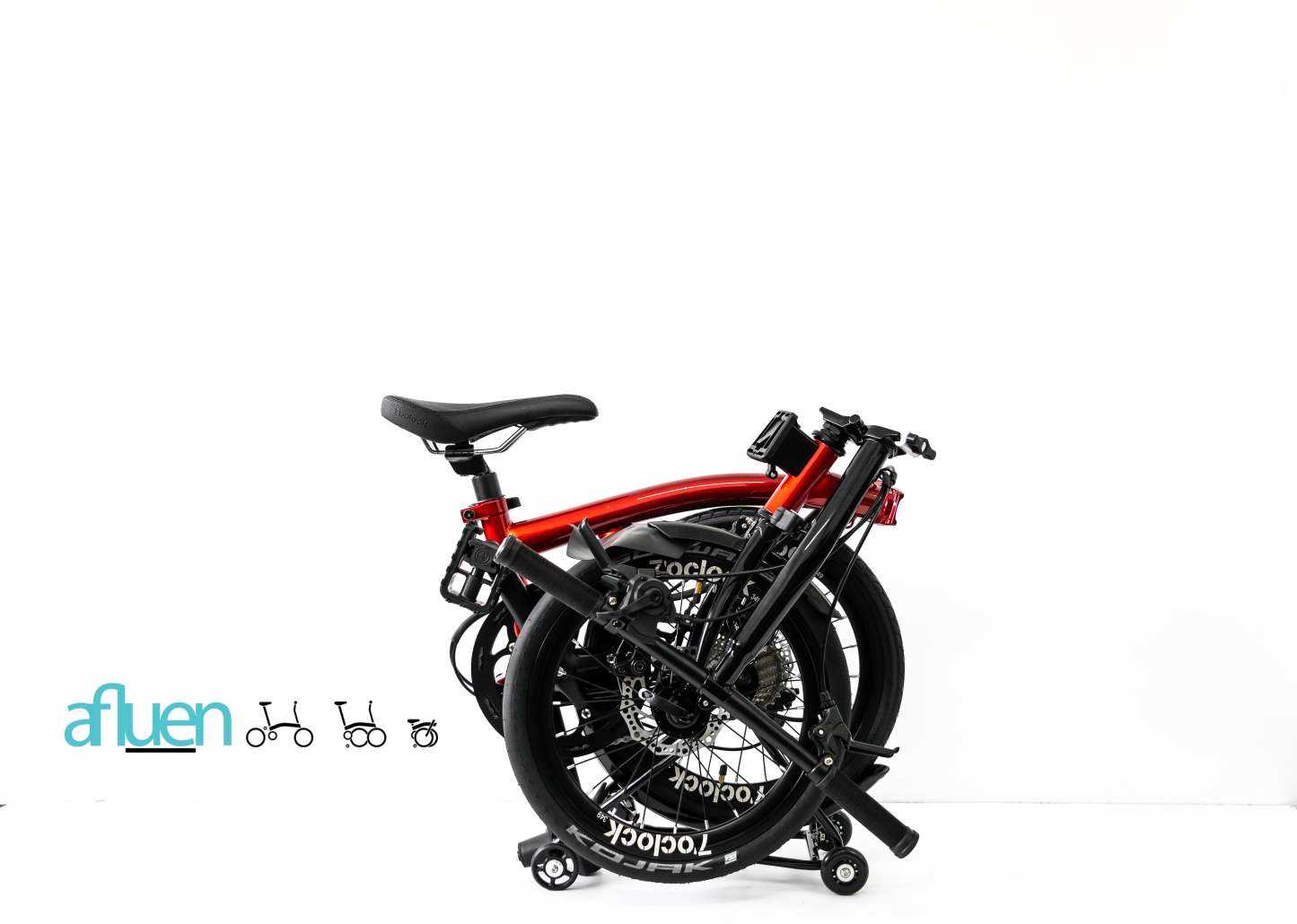 Bicicleta plegable Avro Foldie – 16 pulgadas, 9 velocidades, freno de disco