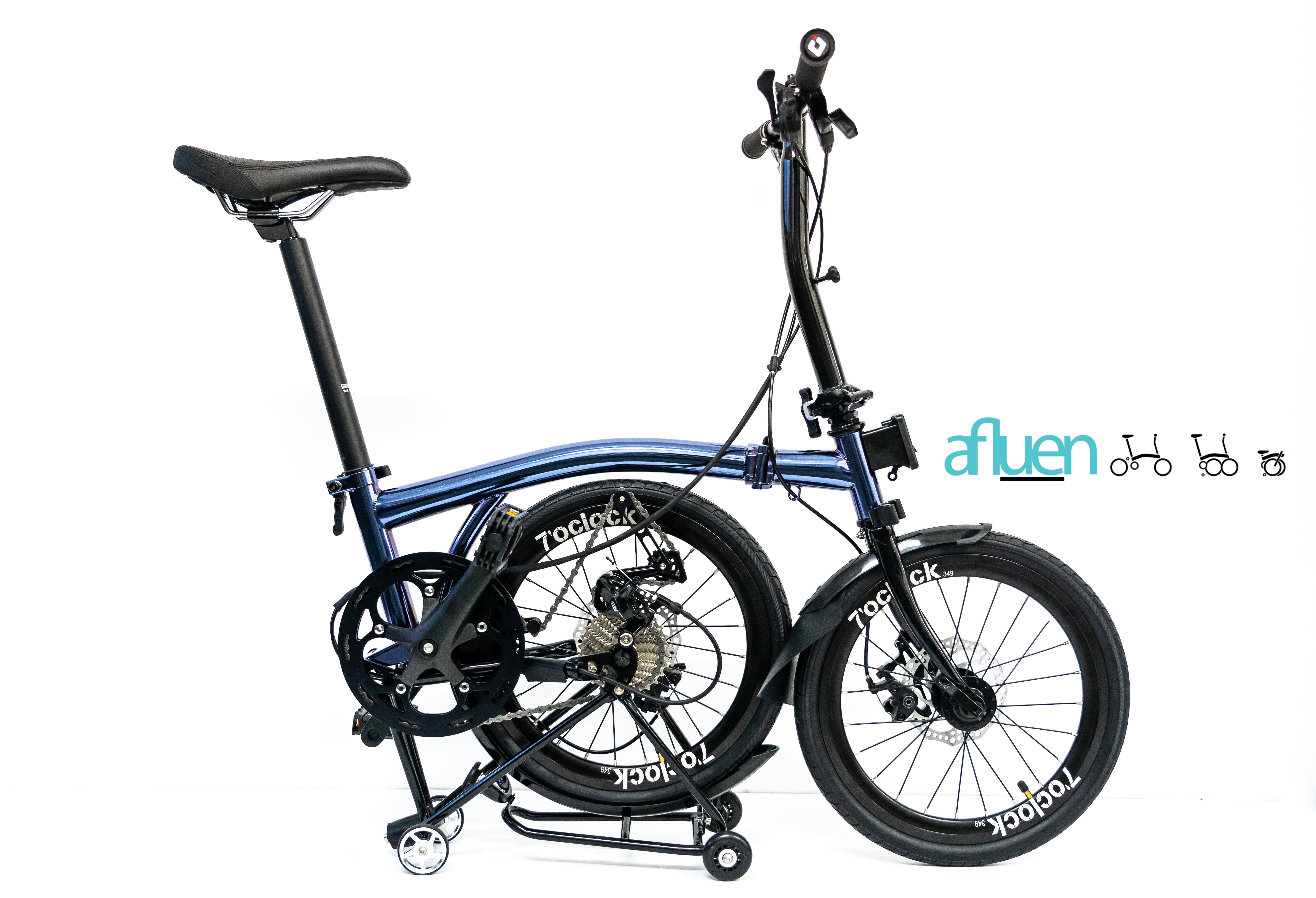 Bicicleta plegable Avro Foldie – 16 pulgadas, 9 velocidades, freno de disco