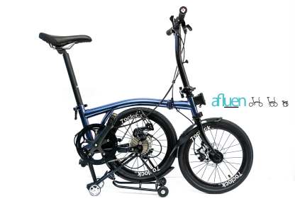 Bicicleta plegable Avro Foldie – 16 pulgadas, 9 velocidades, freno de disco
