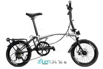 Bicicleta plegable Avro Foldie – 16 pulgadas, 9 velocidades, freno de disco