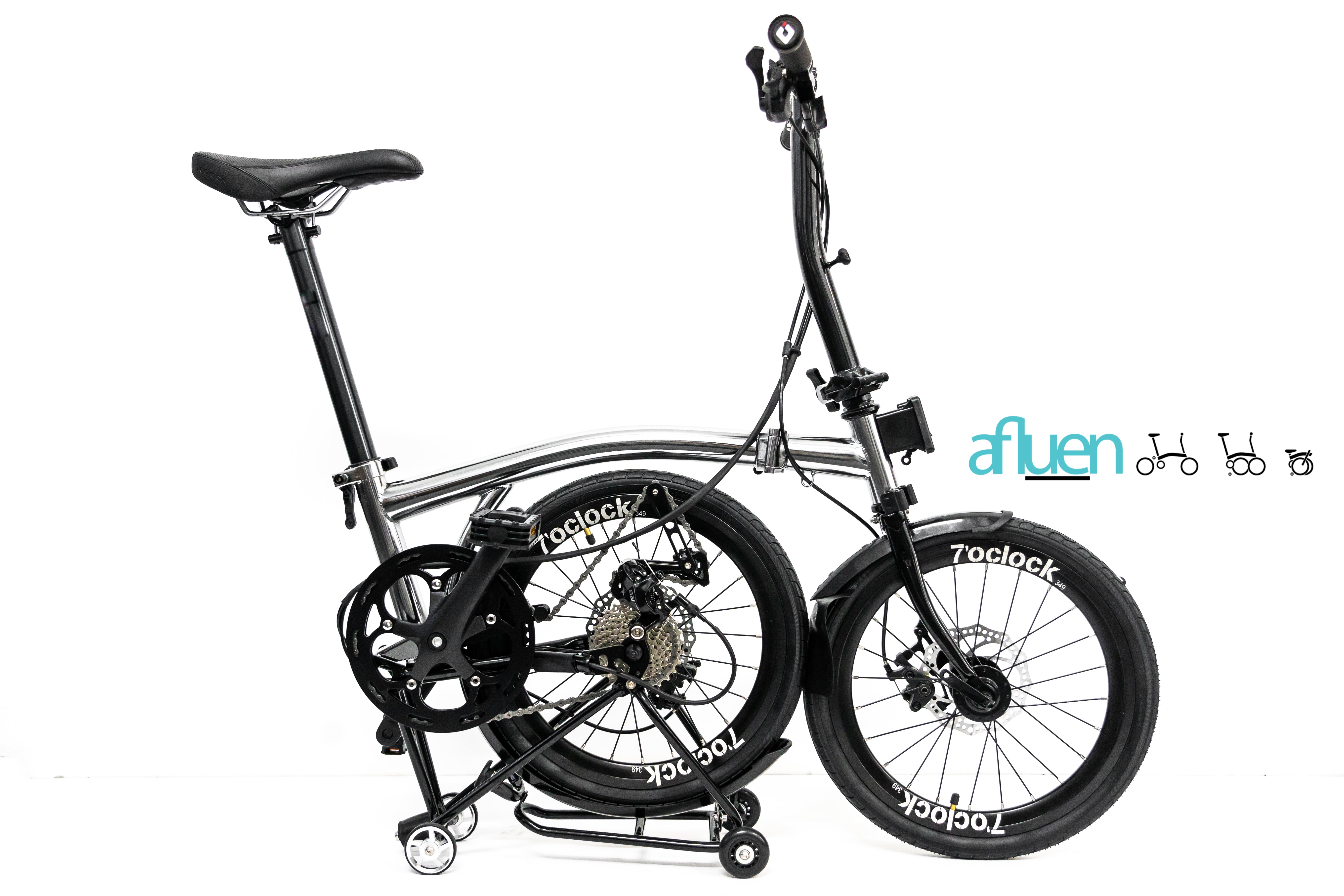 Bicicleta plegable Avro Foldie – 16 pulgadas, 9 velocidades, freno de disco