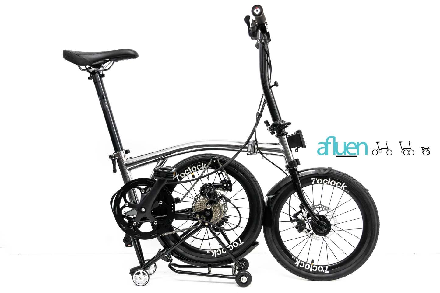 Bicicleta plegable Avro Foldie – 16 pulgadas, 9 velocidades, freno de disco