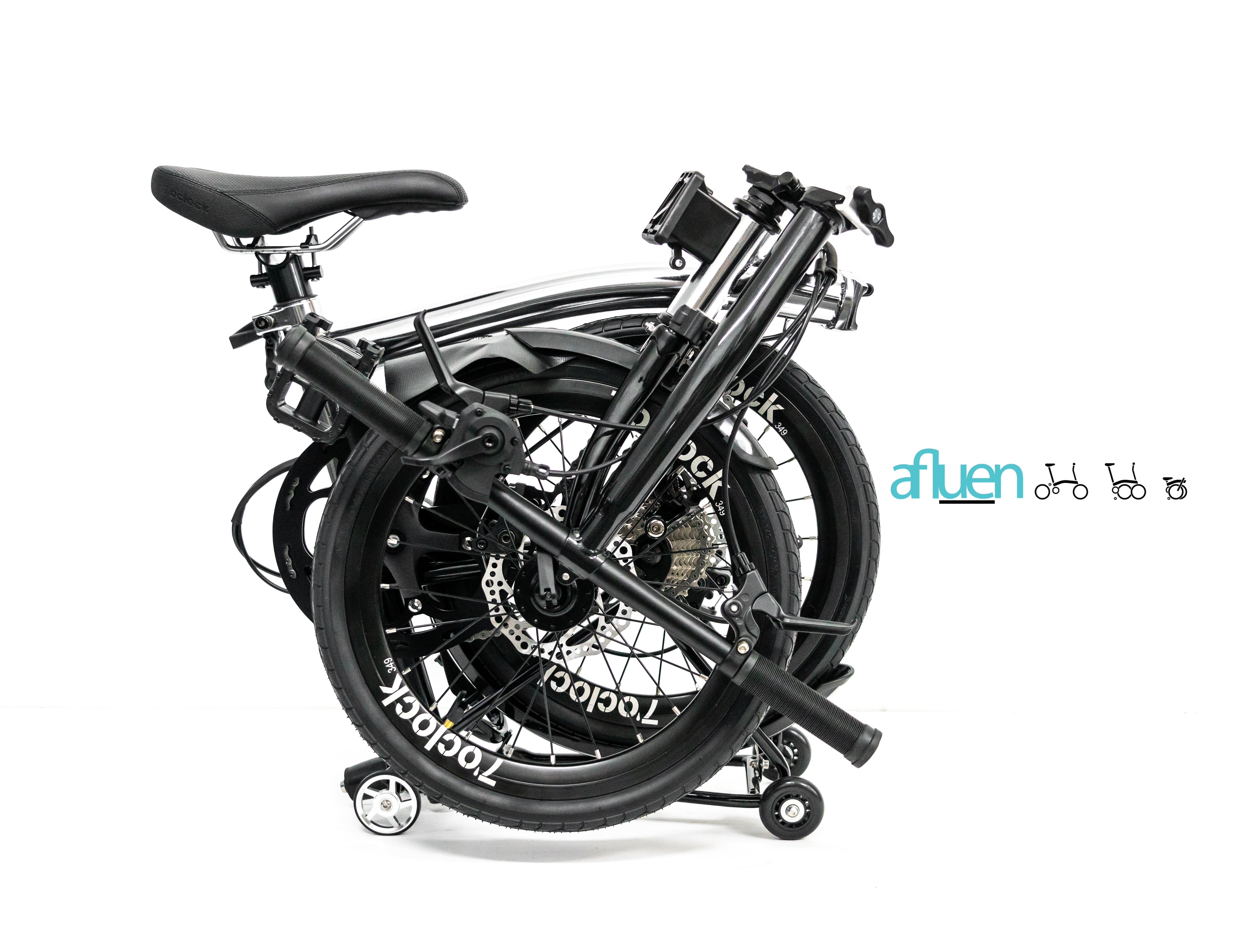 Bicicleta plegable Avro Foldie – 16 pulgadas, 9 velocidades, freno de disco