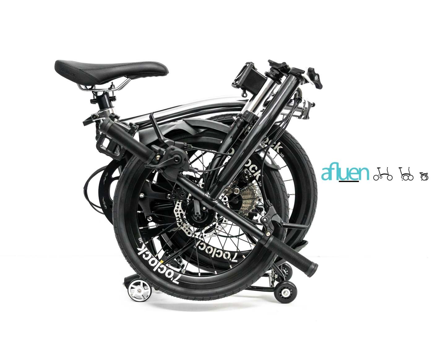 Bicicleta plegable Avro Foldie – 16 pulgadas, 9 velocidades, freno de disco