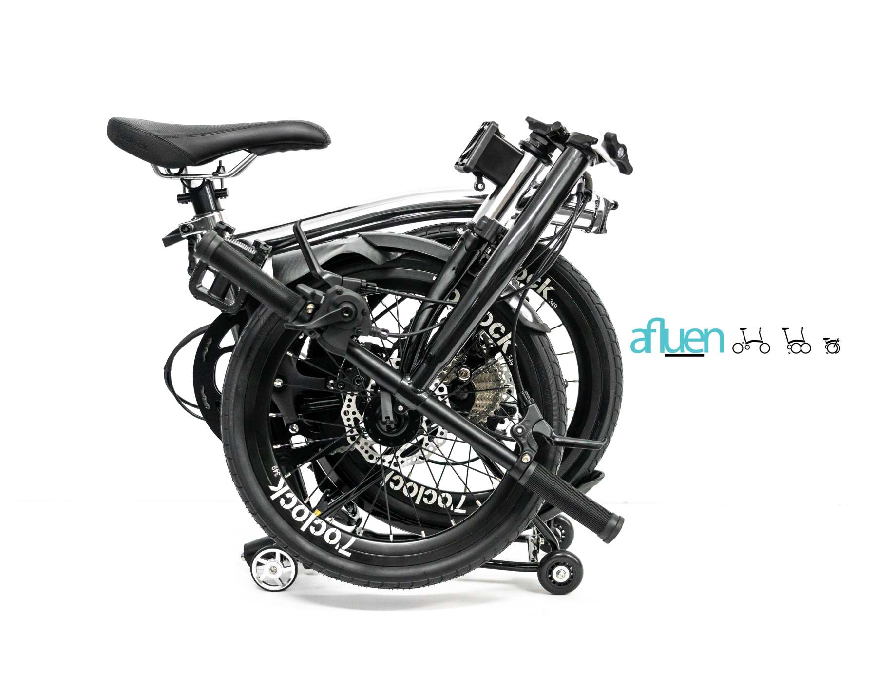 Bicicleta plegable Avro Foldie – 16 pulgadas, 9 velocidades, freno de disco