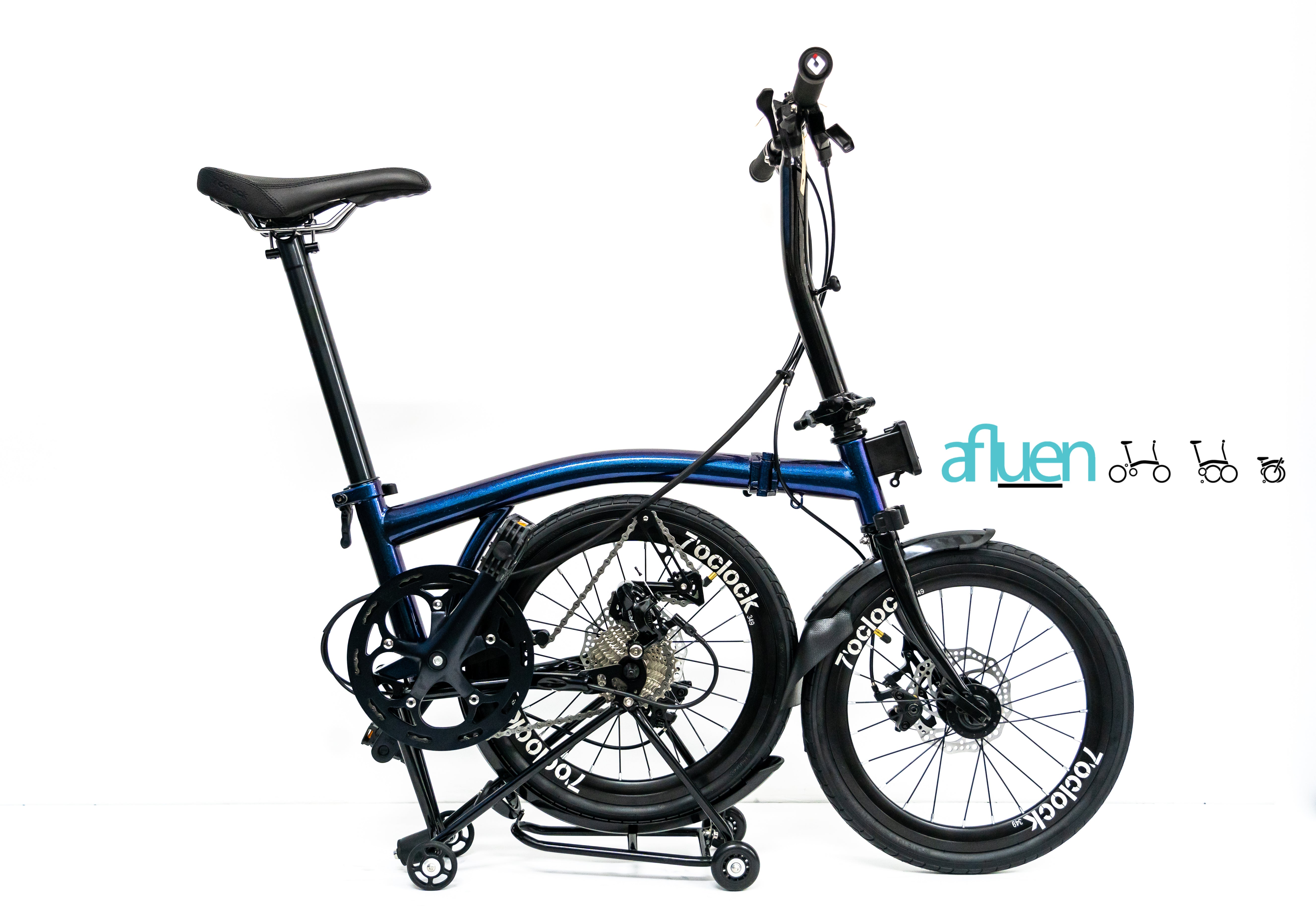 Bicicleta plegable Avro Foldie – 16 pulgadas, 9 velocidades, freno de disco