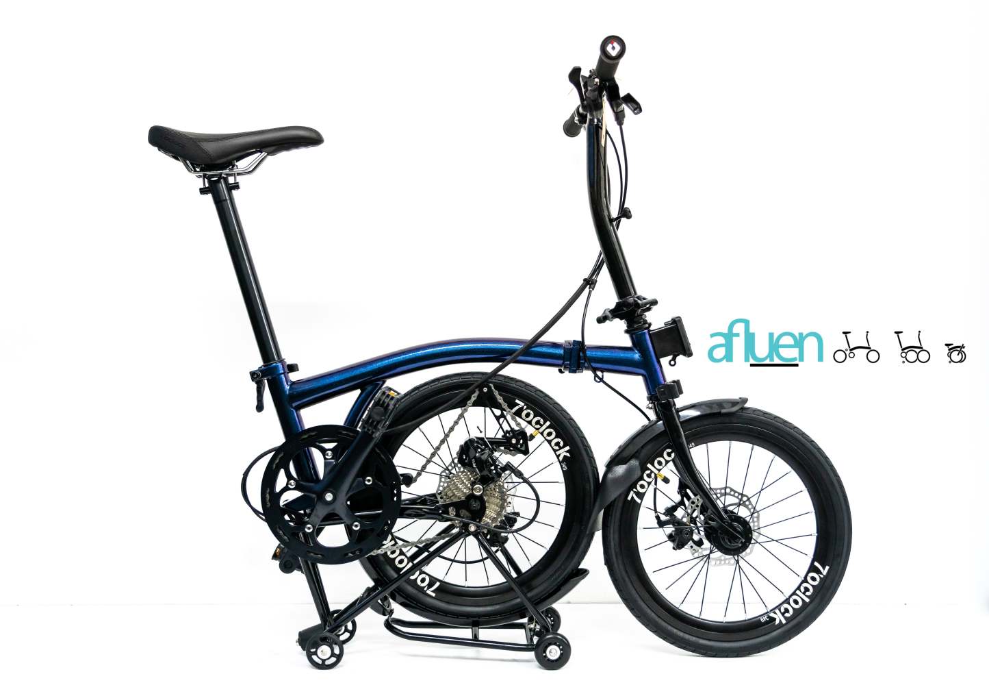 Bicicleta plegable Avro Foldie – 16 pulgadas, 9 velocidades, freno de disco