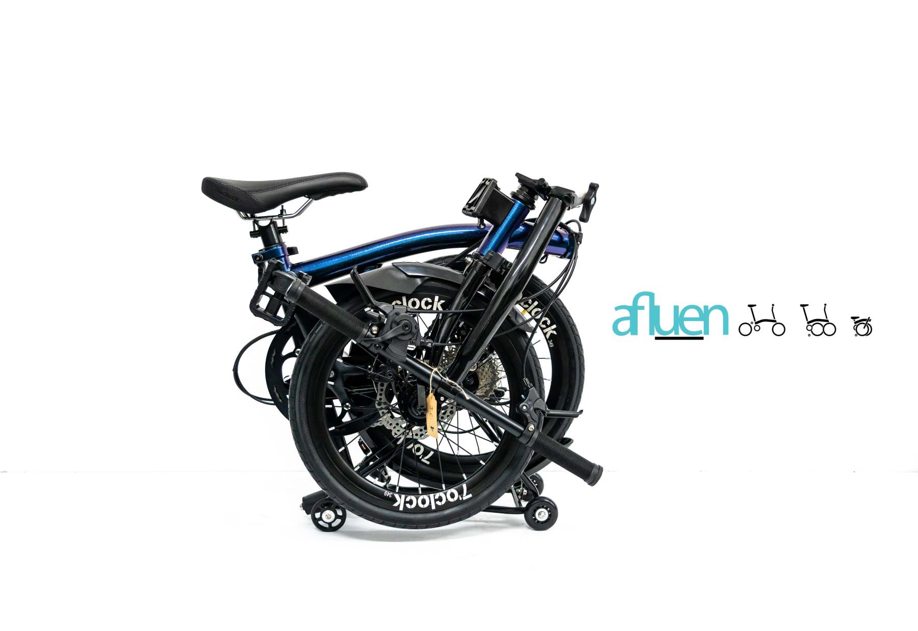 Bicicleta plegable Avro Foldie – 16 pulgadas, 9 velocidades, freno de disco