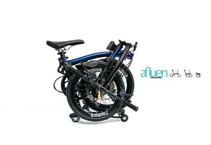 Bicicleta plegable Avro Foldie – 16 pulgadas, 9 velocidades, freno de disco