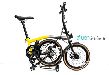 Bicicleta plegable Avro Foldie – 16 pulgadas, 9 velocidades, freno de disco