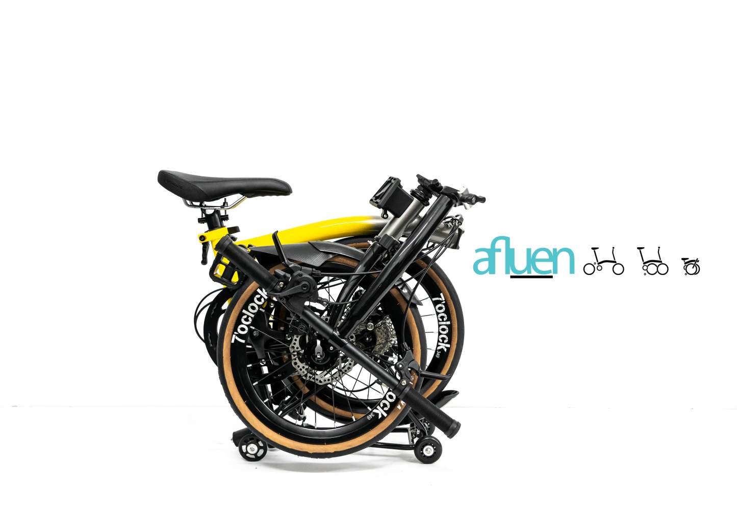 Bicicleta plegable Avro Foldie – 16 pulgadas, 9 velocidades, freno de disco