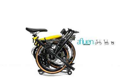 Bicicleta plegable Avro Foldie – 16 pulgadas, 9 velocidades, freno de disco