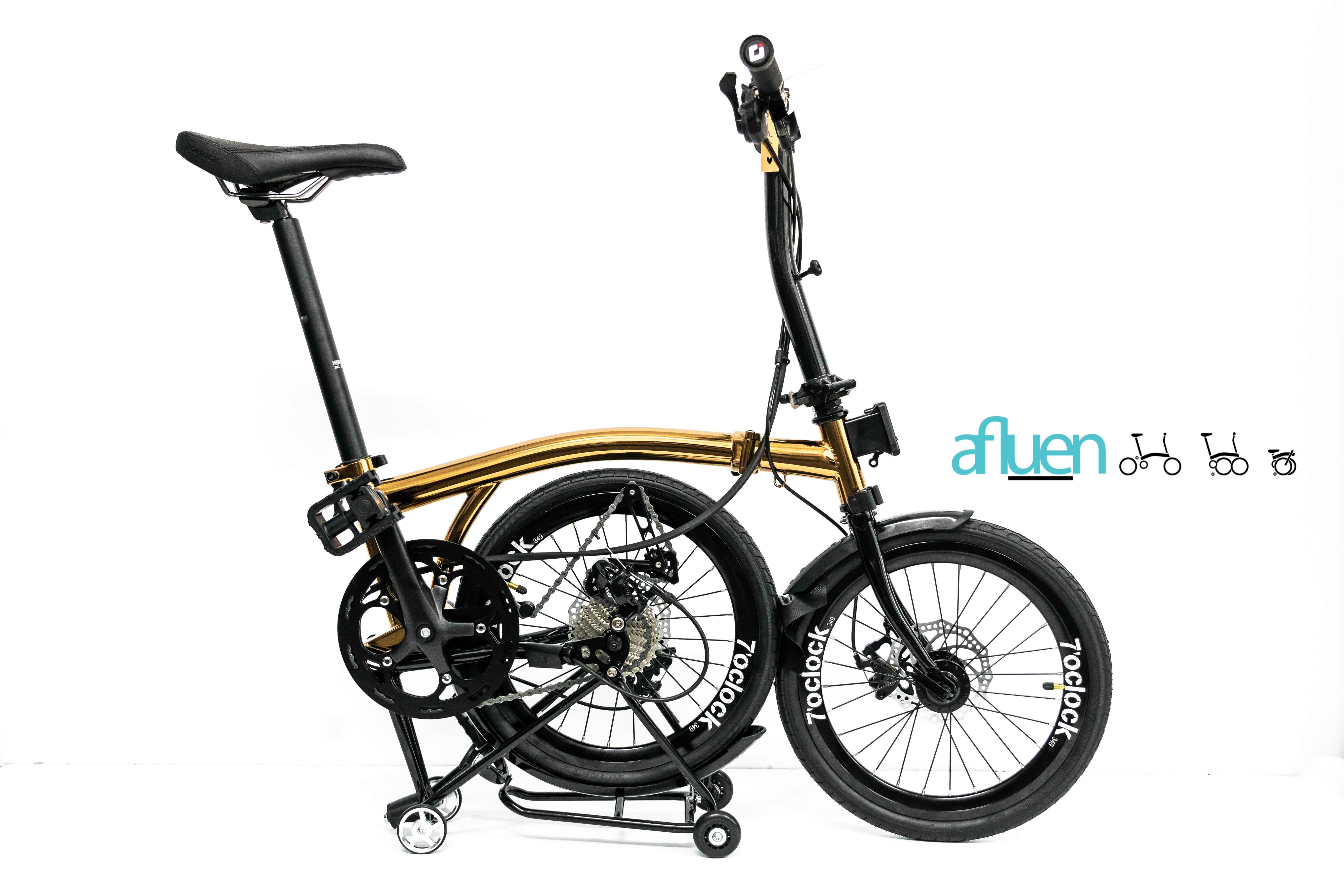 Bicicleta plegable Avro Foldie – 16 pulgadas, 9 velocidades, freno de disco