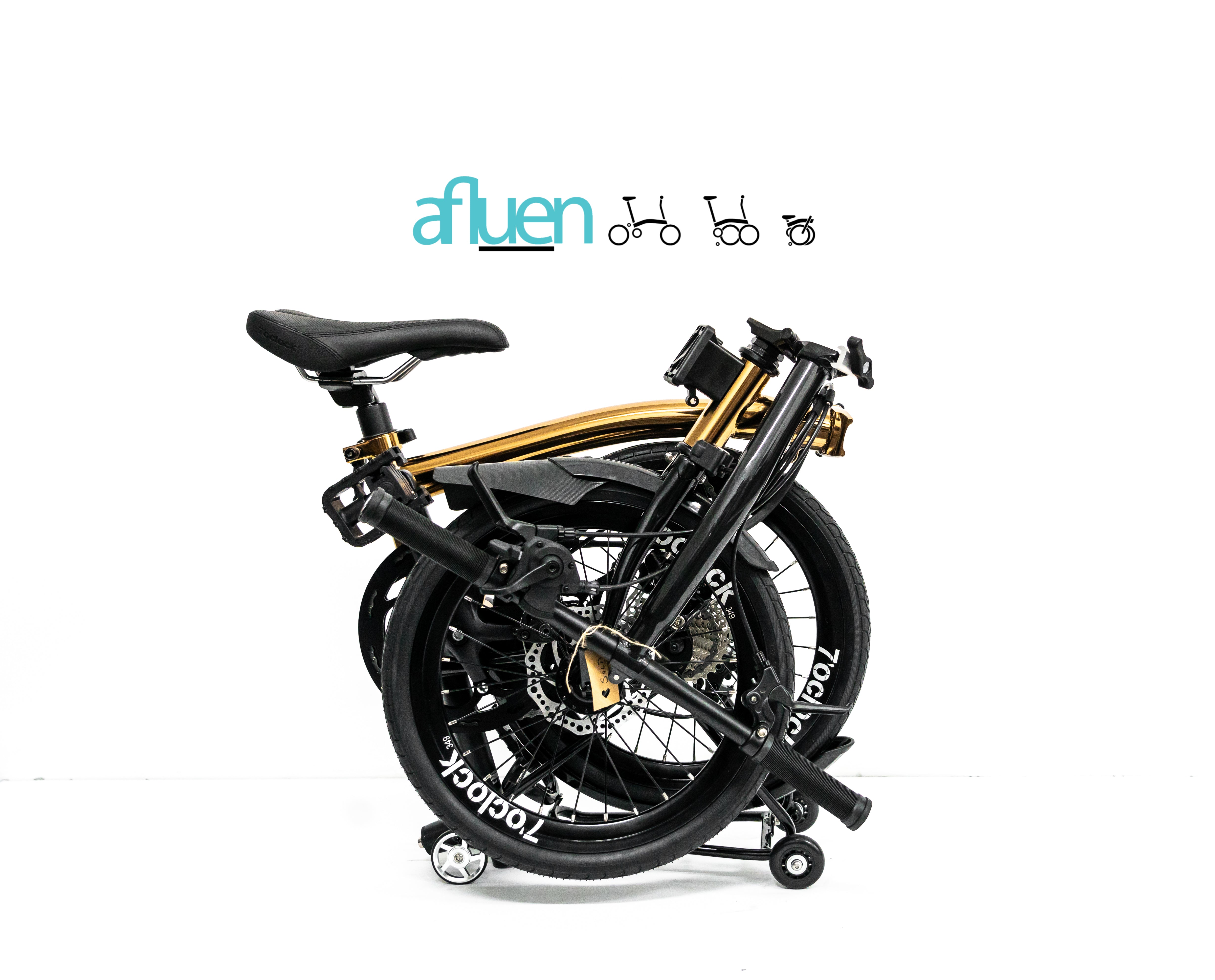 Bicicleta plegable Avro Foldie – 16 pulgadas, 9 velocidades, freno de disco