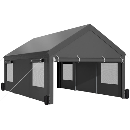 Toldo portátil para coche Walsunny de 3x6 metros (10x20 pies) de alta resistencia para garaje.