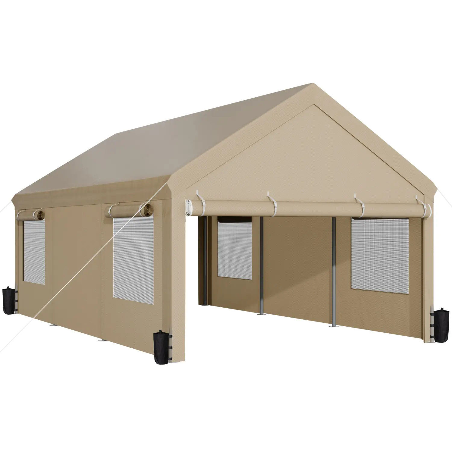 Toldo portátil para coche Walsunny de 3x6 metros (10x20 pies) de alta resistencia para garaje.