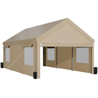 Toldo portátil para coche Walsunny de 3x6 metros (10x20 pies) de alta resistencia para garaje.
